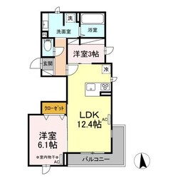 Ｄ-ＲＯＯＭ 白萩町の物件間取画像